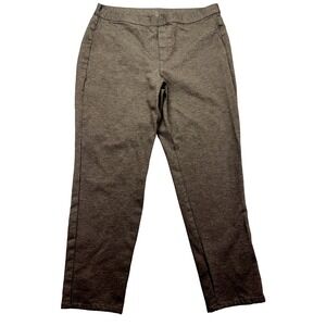 J Jill Ponte Slim Leg pant Women Sz L Brown Relaxed Office Work‎ Viscose Y2K